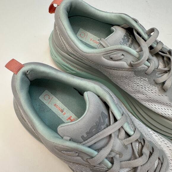 HOKA Bondi 8 Stardust Aqua Breeze Sneakers - Picture 3 of 7